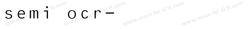 semi ocr字体转换